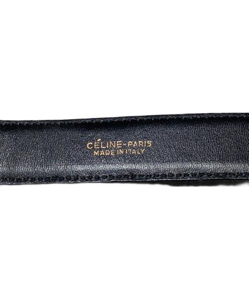 CELINE（セリーヌ）CELINE (セリーヌ) 馬車金具バックルベルト ブラック サイズ:75の古着・服飾アイテム