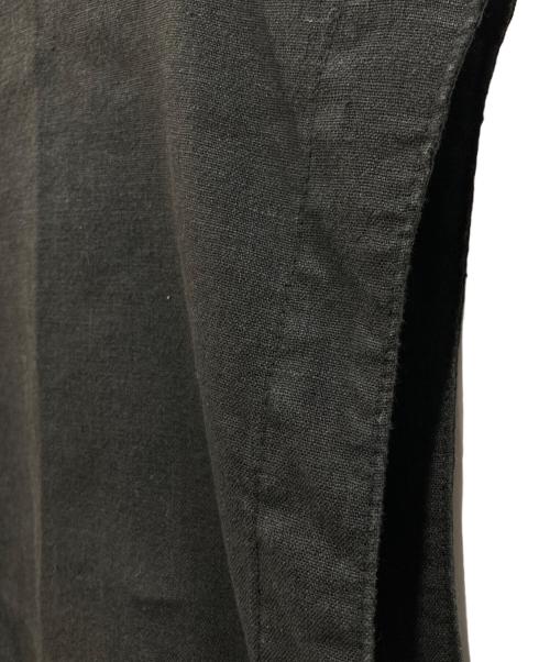 BEARDSLEY（ビアズリー）BEARDSLEY (ビアズリー) リネンショートベスト ブラック サイズ:Fの古着・服飾アイテム