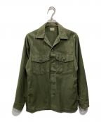 US ARMYユーエスアーミー）の古着「SATEEN UTILITY SHIRT」｜グリーン