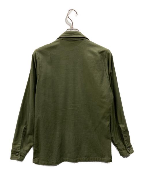 US ARMY（ユーエスアーミー）US ARMY (ユーエスアーミー) SATEEN UTILITY SHIRT グリーン サイズ:14 1/2×33の古着・服飾アイテム