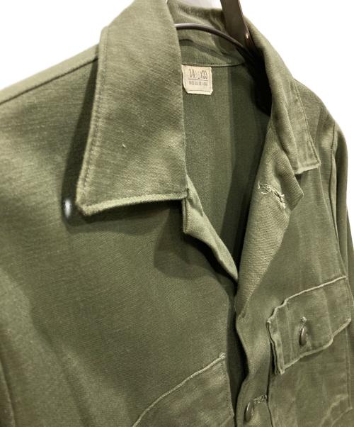 US ARMY（ユーエスアーミー）US ARMY (ユーエスアーミー) SATEEN UTILITY SHIRT グリーン サイズ:14 1/2×33の古着・服飾アイテム