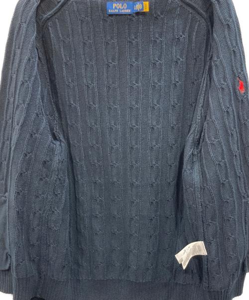 POLO RALPH LAUREN（ポロ・ラルフローレン）POLO RALPH LAUREN (ポロ・ラルフローレン) ドライバーズニット ネイビー サイズ:LGの古着・服飾アイテム