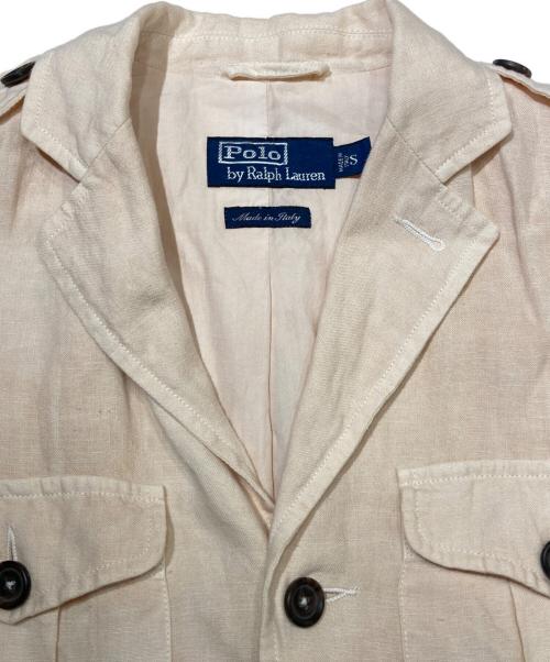 POLO RALPH LAUREN（ポロ・ラルフローレン）POLO RALPH LAUREN (ポロ・ラルフローレン) リネンサファリジャケット ピンク サイズ:Sの古着・服飾アイテム