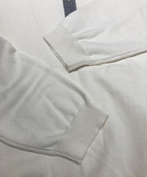 SHIPS（シップス）SHIPS (シップス) サイド スリット ゴールド 釦 ポロ ニット アイボリー サイズ:Fの古着・服飾アイテム