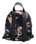 Kate Spade (ケイトスペード) ペーパーローズ柄リュック ネイビー：5000円