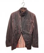 COMME des GARCONS HOMME PLUSコムデギャルソンオムプリュス）の古着「製品染ジップジャケット」｜ワインレッド
