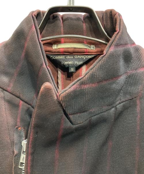 COMME des GARCONS HOMME PLUS（コムデギャルソンオムプリュス）COMME des GARCONS HOMME PLUS (コムデギャルソンオムプリュス) 製品染ジップジャケット ワインレッド サイズ:Mの古着・服飾アイテム