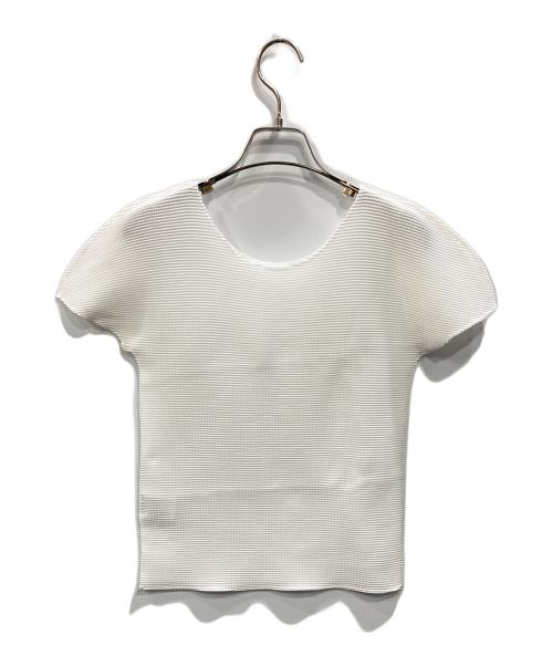 me ISSEY MIYAKE（ミーイッセイ ミヤケ）me ISSEY MIYAKE (ミーイッセイ ミヤケ) プリーツカットソー ホワイト サイズ:-の古着・服飾アイテム