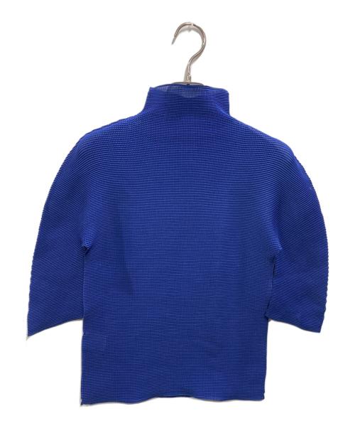me ISSEY MIYAKE（ミーイッセイ ミヤケ）me ISSEY MIYAKE (ミーイッセイ ミヤケ) プリーツハイネックカットソー ブルー サイズ:SIZE Freeの古着・服飾アイテム