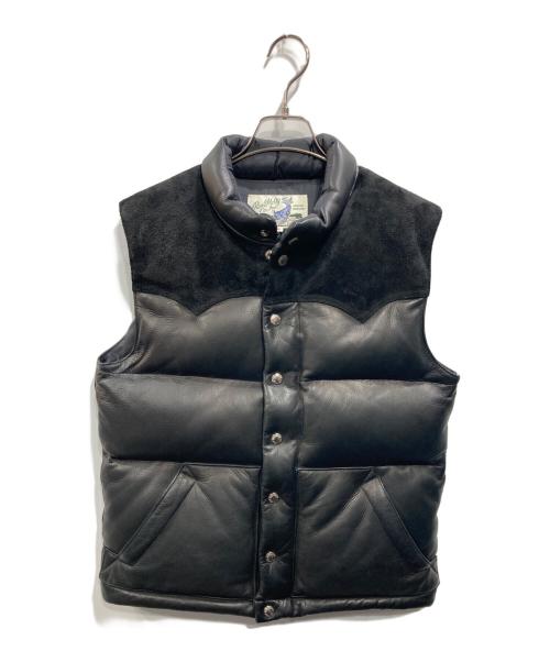 THE REAL McCOY'S（ザ・リアルマッコイズ）THE REAL McCOY'S (ザ・リアルマッコイズ) DEERSKIN DOWN VEST ブラック サイズ:36の古着・服飾アイテム