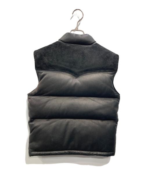 THE REAL McCOY'S（ザ・リアルマッコイズ）THE REAL McCOY'S (ザ・リアルマッコイズ) DEERSKIN DOWN VEST ブラック サイズ:36の古着・服飾アイテム