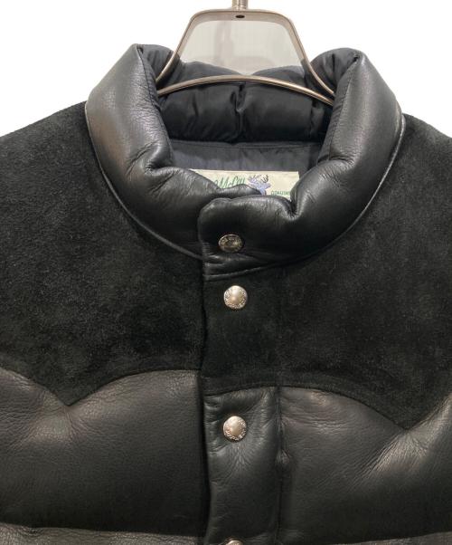 THE REAL McCOY'S（ザ・リアルマッコイズ）THE REAL McCOY'S (ザ・リアルマッコイズ) DEERSKIN DOWN VEST ブラック サイズ:36の古着・服飾アイテム