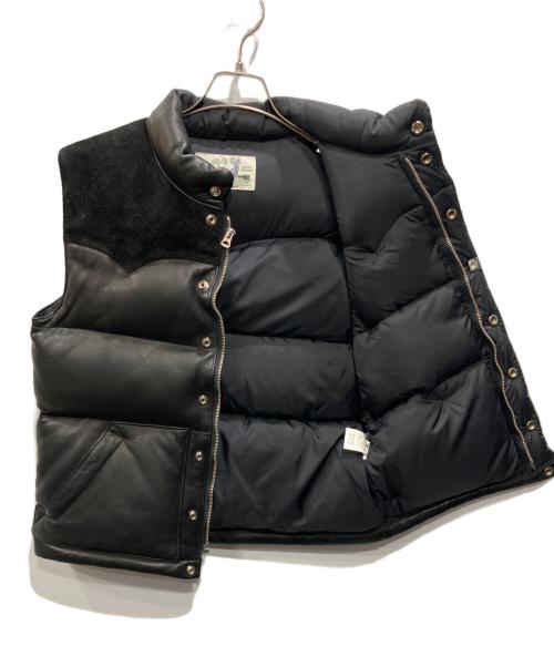 THE REAL McCOY'S（ザ・リアルマッコイズ）THE REAL McCOY'S (ザ・リアルマッコイズ) DEERSKIN DOWN VEST ブラック サイズ:36の古着・服飾アイテム
