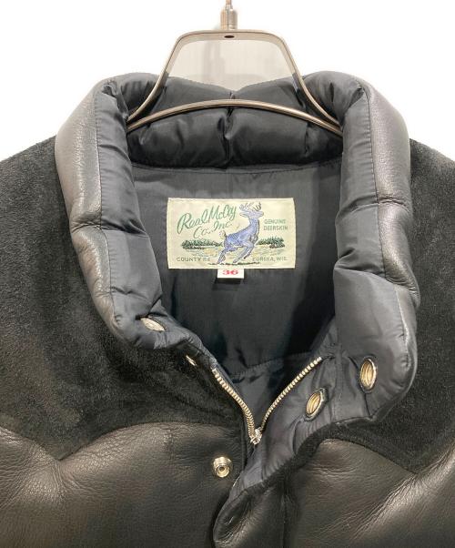 THE REAL McCOY'S（ザ・リアルマッコイズ）THE REAL McCOY'S (ザ・リアルマッコイズ) DEERSKIN DOWN VEST ブラック サイズ:36の古着・服飾アイテム