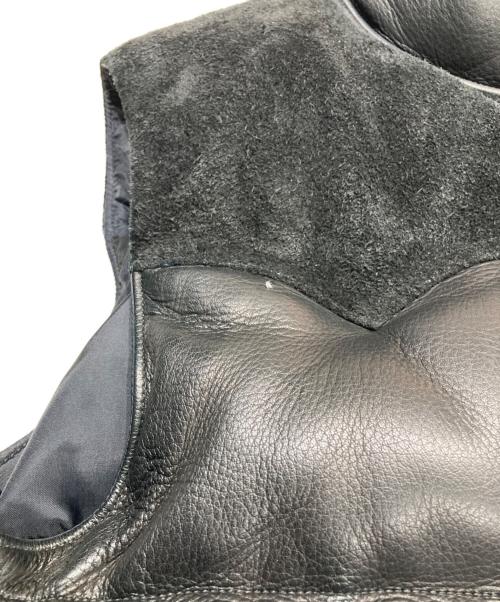 THE REAL McCOY'S（ザ・リアルマッコイズ）THE REAL McCOY'S (ザ・リアルマッコイズ) DEERSKIN DOWN VEST ブラック サイズ:36の古着・服飾アイテム