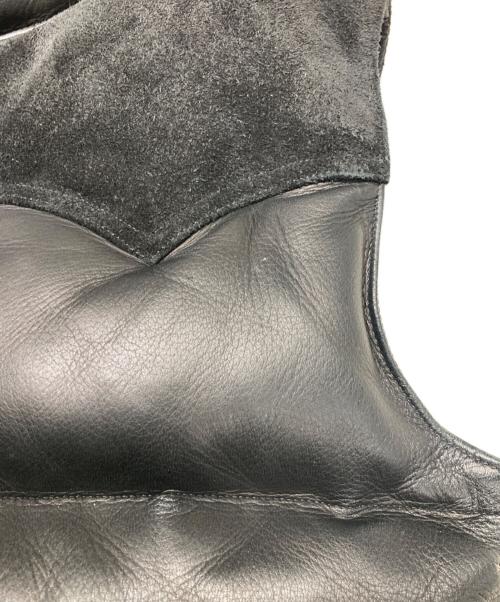 THE REAL McCOY'S（ザ・リアルマッコイズ）THE REAL McCOY'S (ザ・リアルマッコイズ) DEERSKIN DOWN VEST ブラック サイズ:36の古着・服飾アイテム