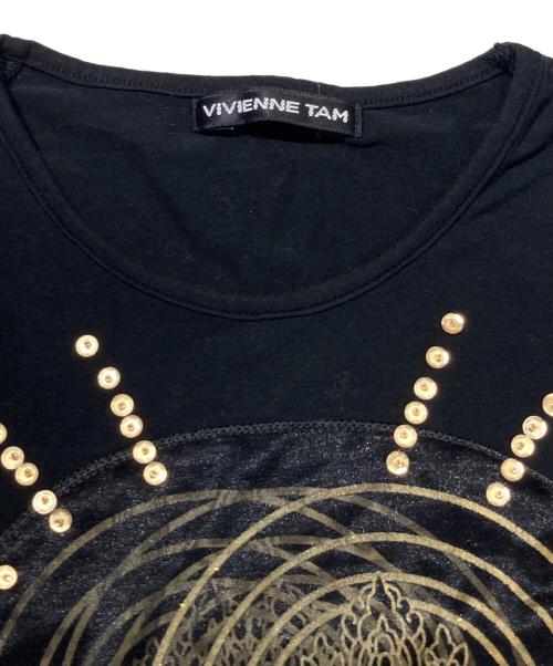 VIVIENNE TAM（ヴィヴィアンタム）VIVIENNE TAM (ヴィヴィアンタム) 観音デザインカットソー ブラックの古着・服飾アイテム