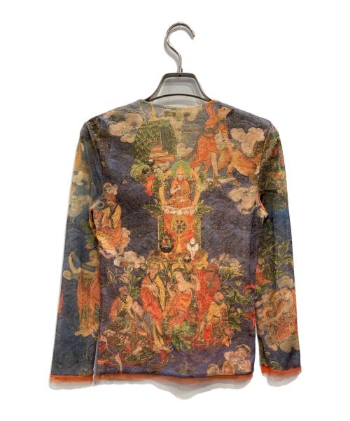 VIVIENNE TAM（ヴィヴィアンタム）VIVIENNE TAM (ヴィヴィアンタム) 仏陀柄長袖カットソー オレンジの古着・服飾アイテム