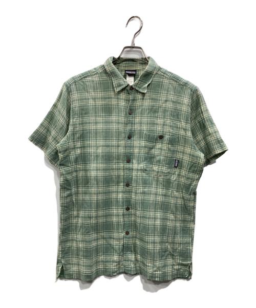 Patagonia（パタゴニア）Patagonia (パタゴニア) 半袖シャツ グリーン サイズ:Mの古着・服飾アイテム