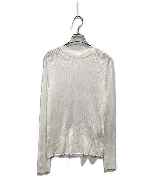 THE RERACS（ザ リラクス）THE RERACS (ザ リラクス) RAGLAN CREW NECK PULLOVER KNIT ホワイト サイズ:38の古着・服飾アイテム