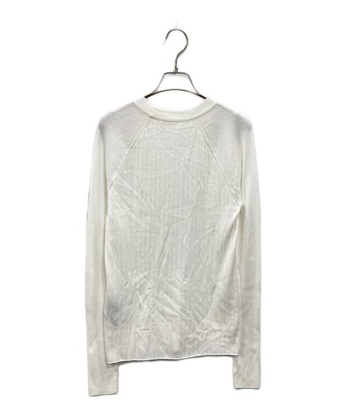 THE RERACS（ザ リラクス）THE RERACS (ザ リラクス) RAGLAN CREW NECK PULLOVER KNIT ホワイト サイズ:38の古着・服飾アイテム