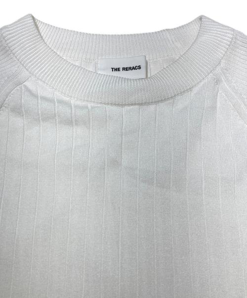 THE RERACS（ザ リラクス）THE RERACS (ザ リラクス) RAGLAN CREW NECK PULLOVER KNIT ホワイト サイズ:38の古着・服飾アイテム