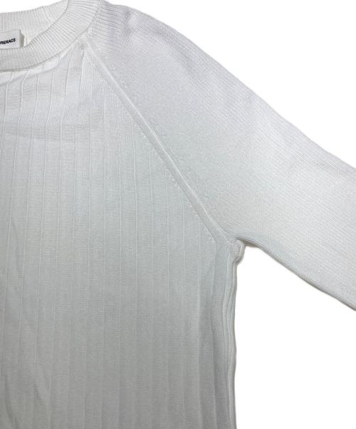 THE RERACS（ザ リラクス）THE RERACS (ザ リラクス) RAGLAN CREW NECK PULLOVER KNIT ホワイト サイズ:38の古着・服飾アイテム