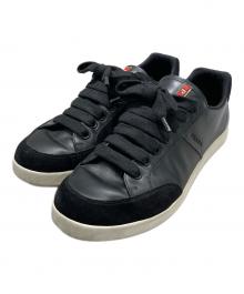 PRADA（プラダ）の古着「レザーローカットスニーカー」｜ブラック