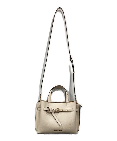 MICHAEL KORS（マイケルコース）MICHAEL KORS (マイケルコース) エミリア レザー スモール サッチェル アイボリーの古着・服飾アイテム