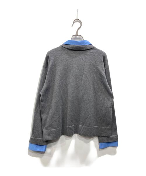 UNITED ARROWS（ユナイテッドアローズ）UNITED ARROWS (ユナイテッドアローズ) 4WAY シャツコンビ ポロニット グレー サイズ:Freeの古着・服飾アイテム