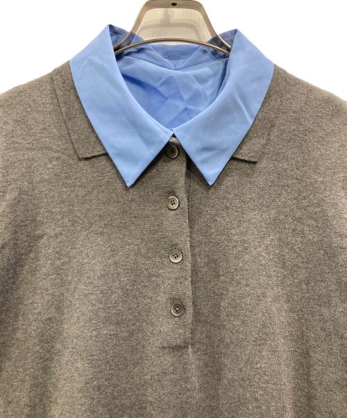 UNITED ARROWS（ユナイテッドアローズ）UNITED ARROWS (ユナイテッドアローズ) 4WAY シャツコンビ ポロニット グレー サイズ:Freeの古着・服飾アイテム
