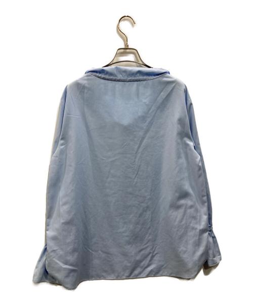 UNITED ARROWS（ユナイテッドアローズ）UNITED ARROWS (ユナイテッドアローズ) フリルカラー フレアスリーブ ブラウス ブルー サイズ:FREEの古着・服飾アイテム