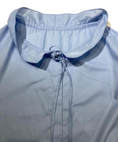 UNITED ARROWS（ユナイテッドアローズ）UNITED ARROWS (ユナイテッドアローズ) フリルカラー フレアスリーブ ブラウス ブルー サイズ:FREEの古着・服飾アイテム