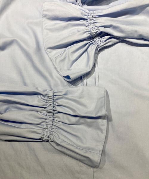 UNITED ARROWS（ユナイテッドアローズ）UNITED ARROWS (ユナイテッドアローズ) フリルカラー フレアスリーブ ブラウス ブルー サイズ:FREEの古着・服飾アイテム