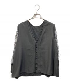 中古・古着通販】AMERI (アメリ) LACE WORKPOCKET VEST ブラック