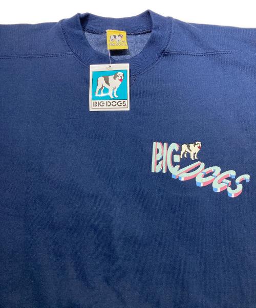 BIG DOGS（ビッグドッグ）BIG DOGS (ビッグドッグ) オールドプリントスウェット ネイビー サイズ:Mの古着・服飾アイテム