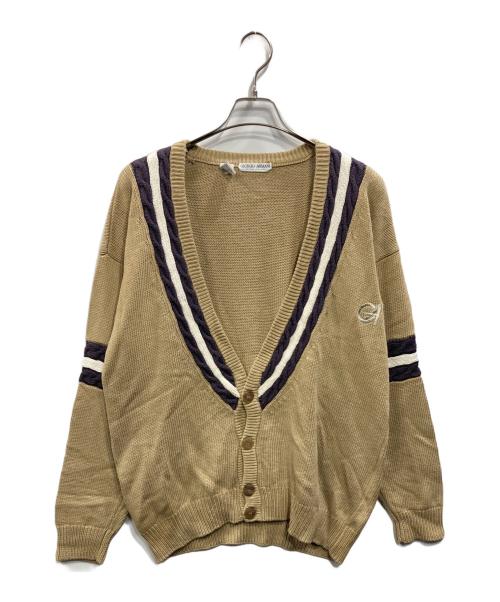 GIORGIO ARMANI（ジョルジョアルマーニ）GIORGIO ARMANI (ジョルジョアルマーニ) コットンレーヨンカーディガン ベージュ サイズ:Sの古着・服飾アイテム