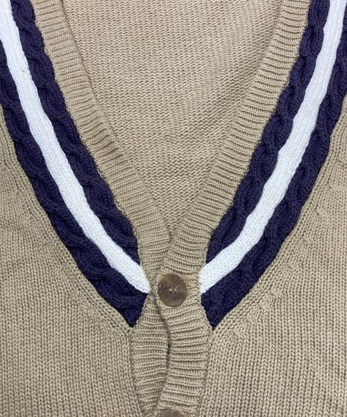 GIORGIO ARMANI（ジョルジョアルマーニ）GIORGIO ARMANI (ジョルジョアルマーニ) コットンレーヨンカーディガン ベージュ サイズ:Sの古着・服飾アイテム