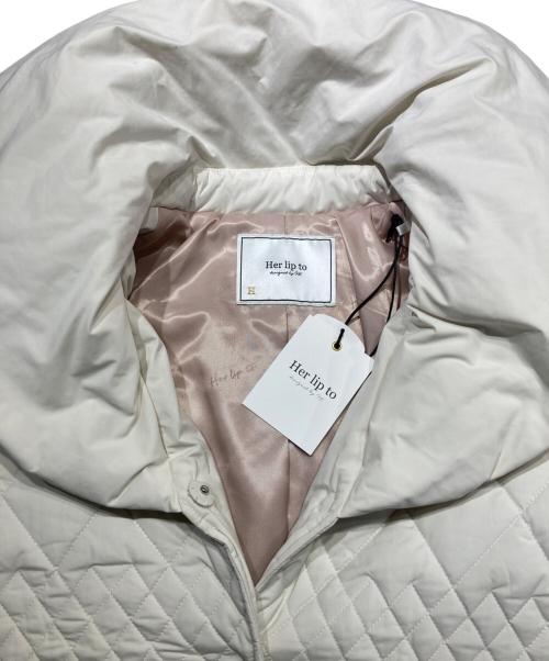 HER LIP TO（ハーリップトゥ）HER LIP TO (ハーリップトゥ) Madison Quilted Short Coat アイボリー サイズ:Sの古着・服飾アイテム