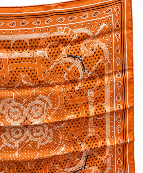 HERMES（エルメス）HERMES (エルメス) カレ55 オレンジの古着・服飾アイテム