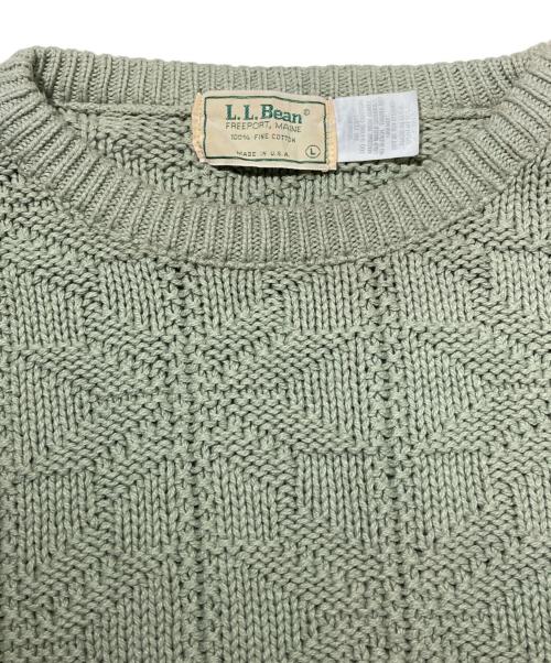 L.L.Bean（エルエルビーン）L.L.Bean (エルエルビーン) コットンニット グリーン サイズ:Lの古着・服飾アイテム