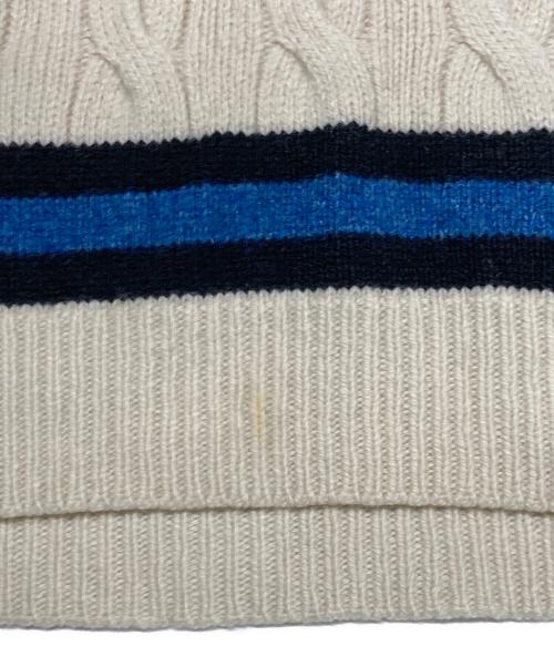 POLO RALPH LAUREN（ポロ・ラルフローレン）POLO RALPH LAUREN (ポロ・ラルフローレン) チルデンニットベスト アイボリー サイズ:XLの古着・服飾アイテム