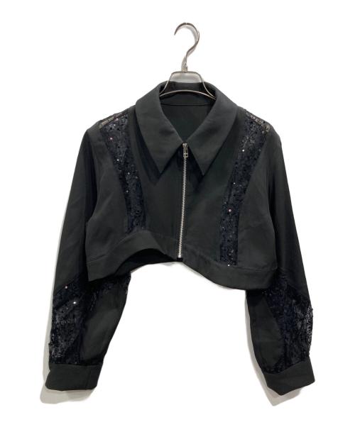 HARE（ハレ）HARE (ハレ) スパンコールレースブルゾン ブラック サイズ:SIZE Freeの古着・服飾アイテム