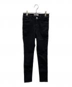 BORDERS at BALCONYボーダーズアットバルコニー）の古着「BASIC SKINNY DENIM PANTS」｜ブラック