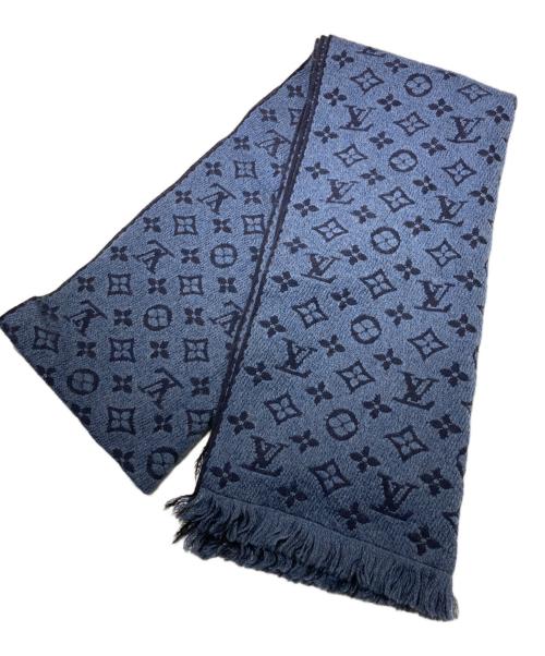 LOUIS VUITTON（ルイ ヴィトン）LOUIS VUITTON (ルイ ヴィトン) ウールマフラー ネイビーの古着・服飾アイテム