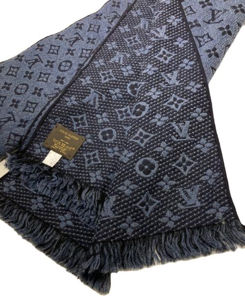 LOUIS VUITTON（ルイ ヴィトン）LOUIS VUITTON (ルイ ヴィトン) ウールマフラー ネイビーの古着・服飾アイテム