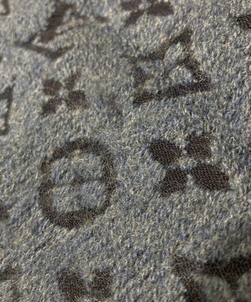 LOUIS VUITTON（ルイ ヴィトン）LOUIS VUITTON (ルイ ヴィトン) ウールマフラー ネイビーの古着・服飾アイテム