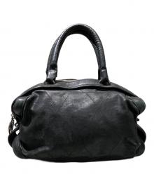 CHANEL（シャネル）の古着「ワイルドステッチミニボストンバッグ」｜ブラック