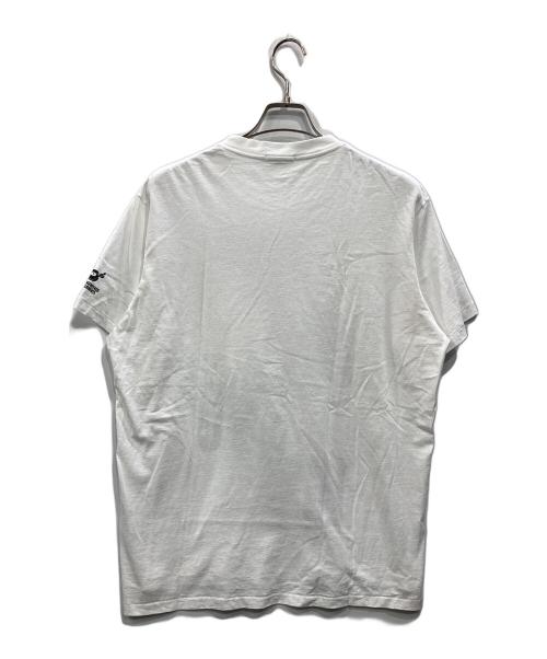 Engineered Garments（エンジニアド ガーメンツ）Engineered Garments Printed Cross Crew Neck T-shirt - This Are(プリンテッド クロス クルーネック ティーシャツ - ディス アー） ホワイト サイズ:Sの古着・服飾アイテム