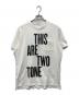 Engineered Garments（エンジニアド ガーメンツ）の古着「Printed Cross Crew Neck T-shirt - This Are(プリンテッド クロス クルーネック ティーシャツ - ディス アー）」｜ホワイト